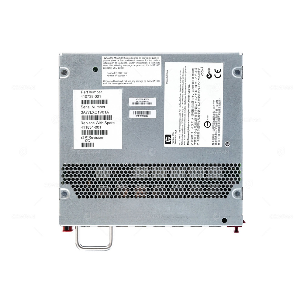 411834-001  HP STORAGEWORKS 8 PORT 2GB FC SAN SWITCH FOR MSA1000 G2